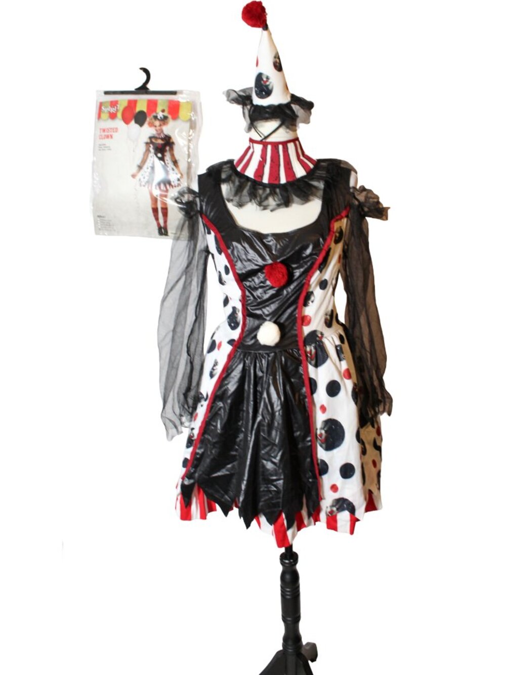 Spirit Halloween Womens Twisted Evil Clown Costume XL
